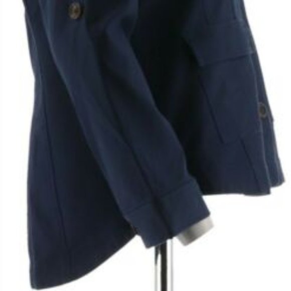 NWT ISAAC MIZRAHI BUTTON SHAWL UTILITY JACKET 12 - Picture 6 of 12